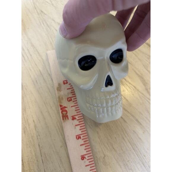Vintage Halloween Blow Mold Light Covers 5” X 3.5” Inch skull head skelton Lot 3 - Picture 3 of 10
